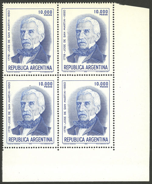 Lot 979 - Argentina general issues -  Guillermo Jalil - Philatino Auction # 2148 ARGENTINA: General auction with very interesting material