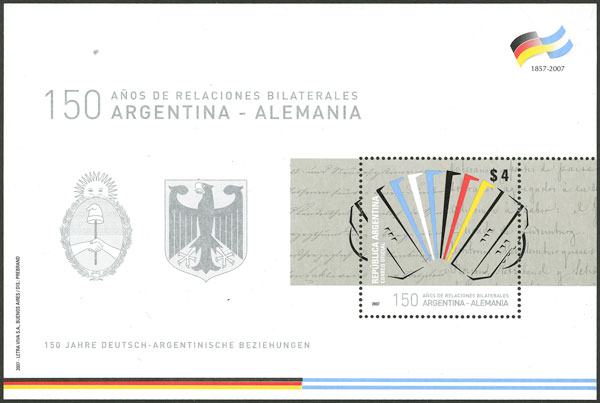 Lot 1251 - Argentina souvenir sheets -  Guillermo Jalil - Philatino Auction # 2148 ARGENTINA: General auction with very interesting material