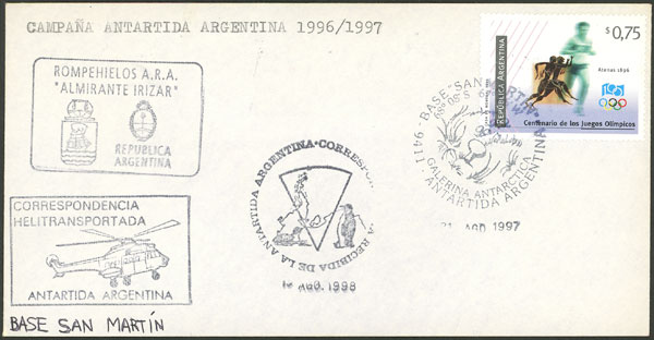 Lot 11 - argentine antarctica postal history -  Guillermo Jalil - Philatino Auction # 2148 ARGENTINA: General auction with very interesting material