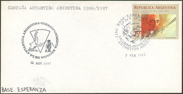 Lot 10 - argentine antarctica postal history -  Guillermo Jalil - Philatino Auction # 2148 ARGENTINA: General auction with very interesting material