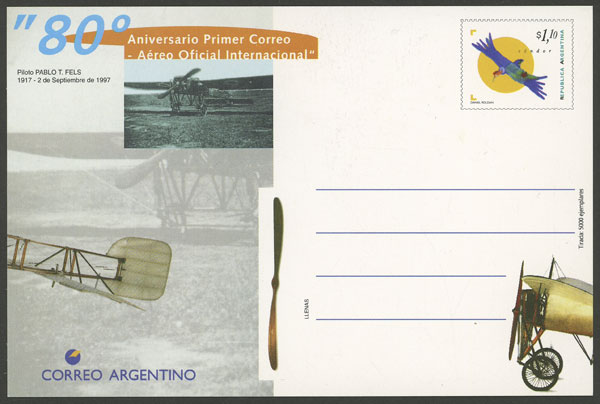 Lot 1493 - Argentina Postal stationery -  Guillermo Jalil - Philatino Auction # 2148 ARGENTINA: General auction with very interesting material