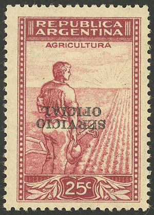 Lot 1423 - Argentina official stamps -  Guillermo Jalil - Philatino Auction # 2148 ARGENTINA: General auction with very interesting material