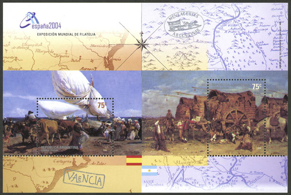 Lot 1242 - Argentina souvenir sheets -  Guillermo Jalil - Philatino Auction # 2148 ARGENTINA: General auction with very interesting material