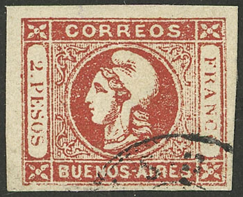 Lot 18 - Argentina cabecitas -  Guillermo Jalil - Philatino Auction # 2148 ARGENTINA: General auction with very interesting material