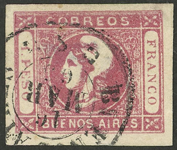 Lot 19 - Argentina cabecitas -  Guillermo Jalil - Philatino Auction # 2148 ARGENTINA: General auction with very interesting material