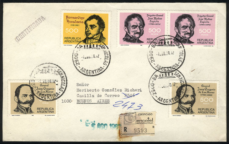 Lot 1560 - Argentina postal history -  Guillermo Jalil - Philatino Auction # 2148 ARGENTINA: General auction with very interesting material