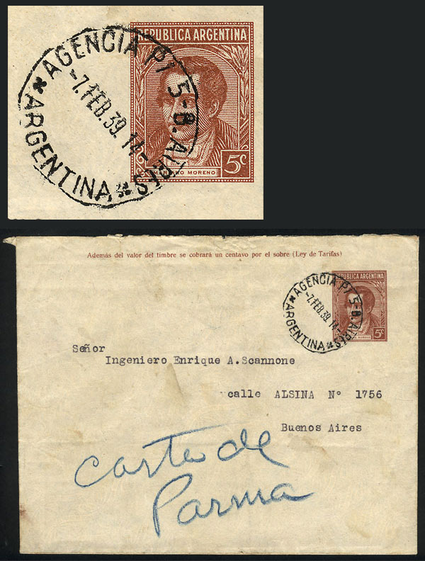 Lot 1542 - Argentina postal history -  Guillermo Jalil - Philatino Auction # 2148 ARGENTINA: General auction with very interesting material