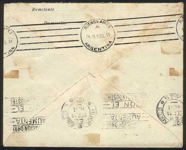 Lot 1540 - Argentina postal history -  Guillermo Jalil - Philatino Auction # 2148 ARGENTINA: General auction with very interesting material