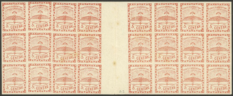 Lot 54 - Argentina confederation -  Guillermo Jalil - Philatino Auction # 2203 ARGENTINA: General auction with large number of lots from all periods, in general with very low starts