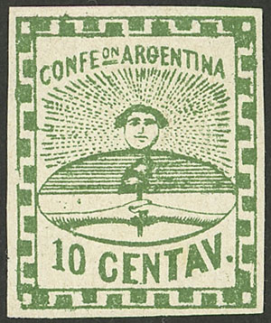 Lot 58 - Argentina confederation -  Guillermo Jalil - Philatino Auction # 2203 ARGENTINA: General auction with large number of lots from all periods, in general with very low starts