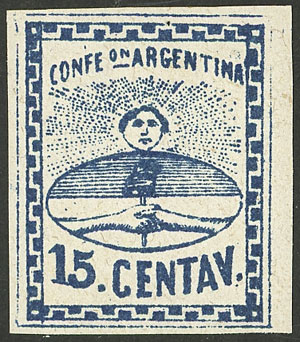 Lot 65 - Argentina confederation -  Guillermo Jalil - Philatino Auction # 2203 ARGENTINA: General auction with large number of lots from all periods, in general with very low starts