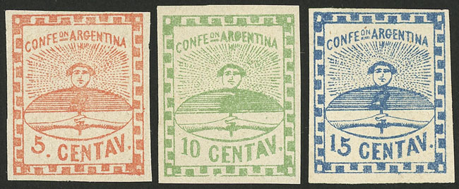 Lot 52 - Argentina confederation -  Guillermo Jalil - Philatino Auction # 2203 ARGENTINA: General auction with large number of lots from all periods, in general with very low starts