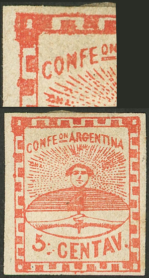 Lot 53 - Argentina confederation -  Guillermo Jalil - Philatino Auction # 2203 ARGENTINA: General auction with large number of lots from all periods, in general with very low starts