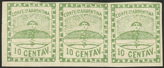 Lot 55 - Argentina confederation -  Guillermo Jalil - Philatino Auction # 2203 ARGENTINA: General auction with large number of lots from all periods, in general with very low starts