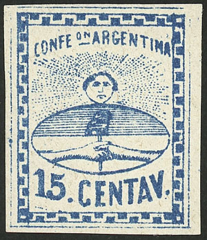 Lot 64 - Argentina confederation -  Guillermo Jalil - Philatino Auction # 2203 ARGENTINA: General auction with large number of lots from all periods, in general with very low starts