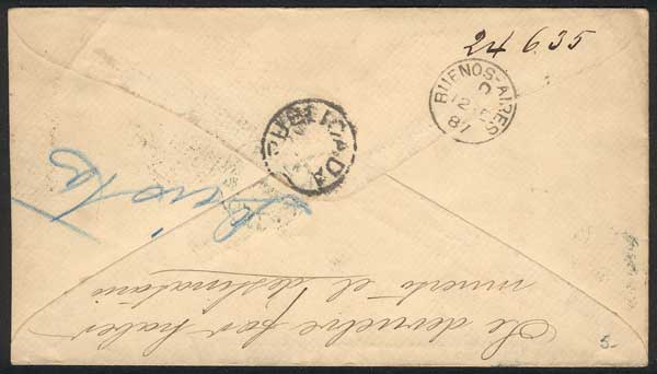 Lot 252 - Argentina postal history -  Guillermo Jalil - Philatino Auction # 2204 ARGENTINA: Special February auction