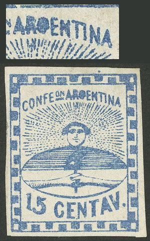 Lot 9 - Argentina confederation -  Guillermo Jalil - Philatino Auction # 2205 ARGENTINA: General auction with very interesting material