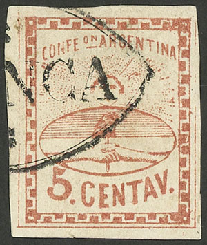 Lot 60 - Argentina confederation -  Guillermo Jalil - Philatino Auction # 2213 ARGENTINA: 