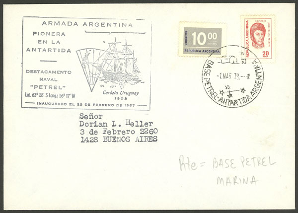 Lot 13 - argentine antarctica postal history - Guillermo Jalil - Philatino Auction # 2213 ARGENTINA: Lot 13 - argentine antarctica postal history - Guillermo Jalil - Philatino Auction # 2213 ARGENTINA: