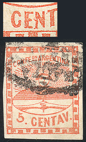 Lot 15 - Argentina confederation -  Guillermo Jalil - Philatino Auction # 2214 ARGENTINA: Special auction of late April
