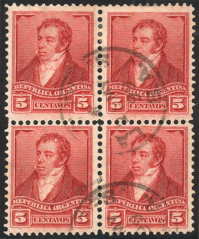 Lot 308 - Argentina general issues -  Guillermo Jalil - Philatino Auction # 2216 ARGENTINA: small but very attractive auction