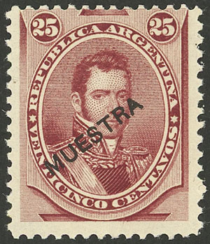 Lot 132 - Argentina general issues -  Guillermo Jalil - Philatino Auction # 2216 ARGENTINA: small but very attractive auction