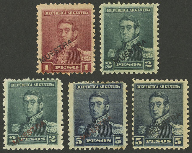 Lot 244 - Argentina general issues -  Guillermo Jalil - Philatino Auction # 2216 ARGENTINA: small but very attractive auction