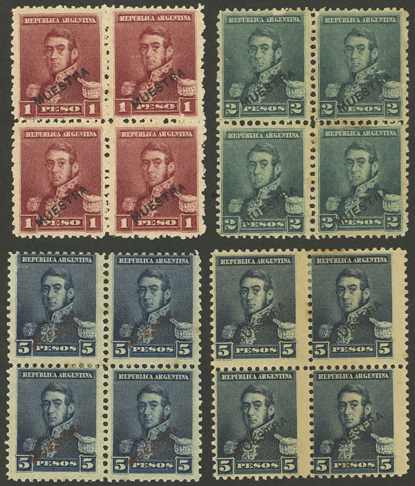 Lot 247 - Argentina general issues -  Guillermo Jalil - Philatino Auction # 2216 ARGENTINA: small but very attractive auction