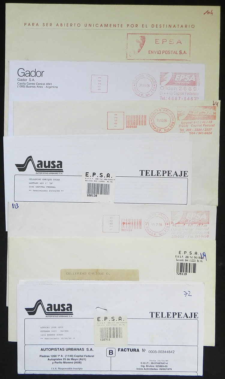 Lot 1823 - Argentina private posts - Guillermo Jalil - Philatino Auction # 2216 ARGENTINA: small but very attractive auction Lot 1823 - Argentina private posts - Guillermo Jalil - Philatino Auction # 2216 ARGENTINA: small but very attractive auction