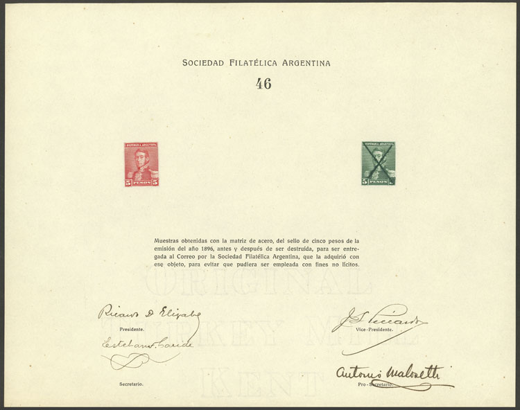 Lot 266 - Argentina general issues - Guillermo Jalil - Philatino Auction # 2216 ARGENTINA: small but very attractive auction Lot 266 - Argentina general issues - Guillermo Jalil - Philatino Auction # 2216 ARGENTINA: small but very attractive auction
