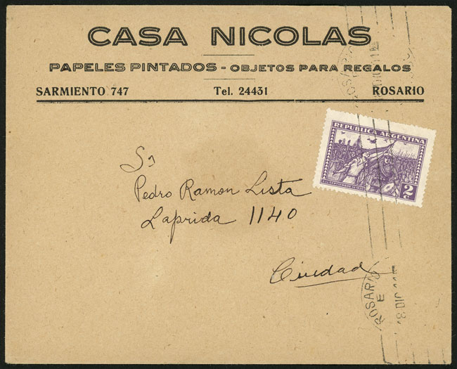 Lot 1742 - Argentina postal history - Guillermo Jalil - Philatino Auction # 2216 ARGENTINA: small but very attractive auction Lot 1742 - Argentina postal history - Guillermo Jalil - Philatino Auction # 2216 ARGENTINA: small but very attractive auction
