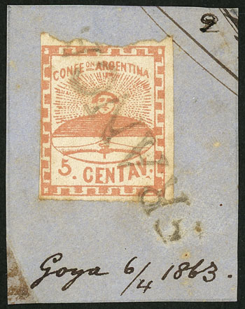 Lot 19 - Argentina confederation -  Guillermo Jalil - Philatino Auction # 2216 ARGENTINA: small but very attractive auction