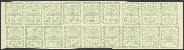 Lot 20 - Argentina confederation -  Guillermo Jalil - Philatino Auction # 2216 ARGENTINA: small but very attractive auction