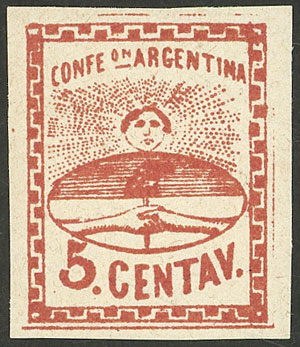 Lot 21 - Argentina confederation -  Guillermo Jalil - Philatino Auction # 2216 ARGENTINA: small but very attractive auction