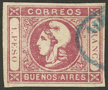 Lot 12 - Argentina cabecitas -  Guillermo Jalil - Philatino Auction # 2216 ARGENTINA: small but very attractive auction
