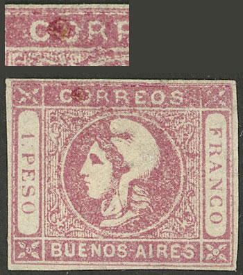 Lot 11 - Argentina cabecitas -  Guillermo Jalil - Philatino Auction # 2216 ARGENTINA: small but very attractive auction