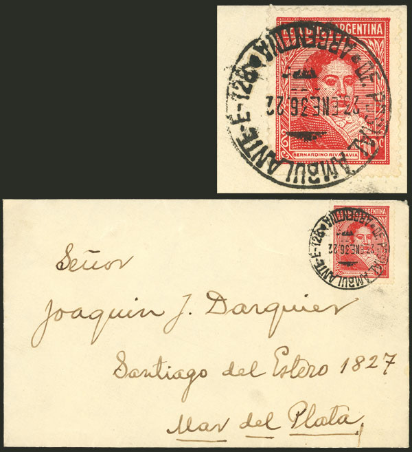 Lot 1741 - Argentina postal history - Guillermo Jalil - Philatino Auction # 2216 ARGENTINA: small but very attractive auction Lot 1741 - Argentina postal history - Guillermo Jalil - Philatino Auction # 2216 ARGENTINA: small but very attractive auction