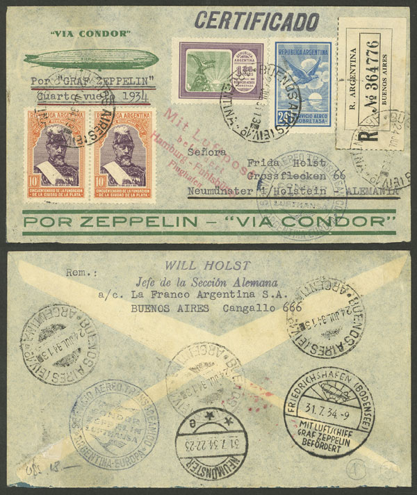 Lot 1727 - Argentina postal history - Guillermo Jalil - Philatino Auction # 2216 ARGENTINA: small but very attractive auction Lot 1727 - Argentina postal history - Guillermo Jalil - Philatino Auction # 2216 ARGENTINA: small but very attractive auction