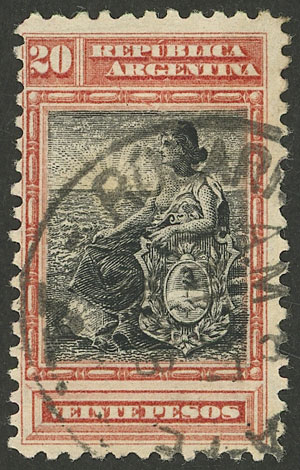Lot 316 - Argentina general issues -  Guillermo Jalil - Philatino Auction # 2216 ARGENTINA: small but very attractive auction