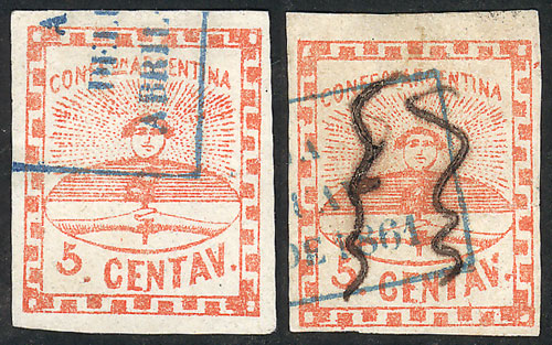 Lot 47 - Argentina confederation -  Guillermo Jalil - Philatino Auction # 2217 ARGENTINA: Special May auction