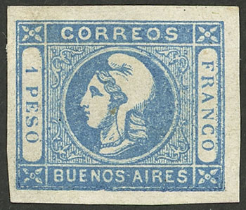 Lot 17 - Argentina cabecitas -  Guillermo Jalil - Philatino Auction # 2217 ARGENTINA: Special May auction