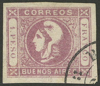 Lot 27 - Argentina cabecitas -  Guillermo Jalil - Philatino Auction # 2217 ARGENTINA: Special May auction