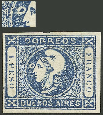 Lot 20 - Argentina cabecitas -  Guillermo Jalil - Philatino Auction # 2217 ARGENTINA: Special May auction
