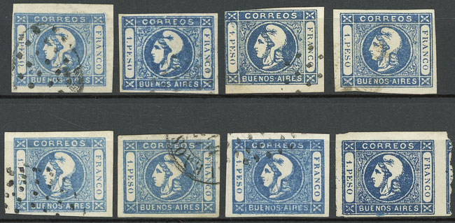 Lot 14 - Argentina cabecitas -  Guillermo Jalil - Philatino Auction # 2217 ARGENTINA: Special May auction