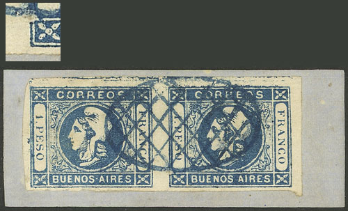 Lot 13 - Argentina cabecitas -  Guillermo Jalil - Philatino Auction # 2217 ARGENTINA: Special May auction