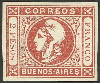 Lot 24 - Argentina cabecitas -  Guillermo Jalil - Philatino Auction # 2217 ARGENTINA: Special May auction