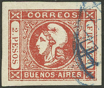 Lot 26 - Argentina cabecitas -  Guillermo Jalil - Philatino Auction # 2217 ARGENTINA: Special May auction