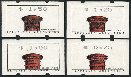 Lot 1809 - Argentina variable value stamps -  Guillermo Jalil - Philatino Auction # 2218 ARGENTINA: 