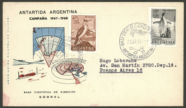 Lot 6 - argentine antarctica postal history -  Guillermo Jalil - Philatino Auction # 2218 ARGENTINA: 