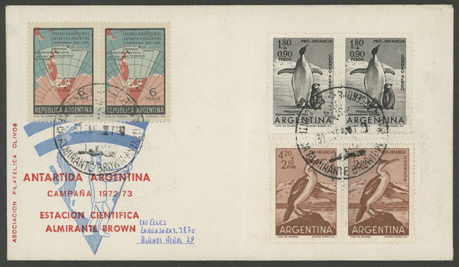 Lot 7 - argentine antarctica postal history -  Guillermo Jalil - Philatino Auction # 2218 ARGENTINA: 